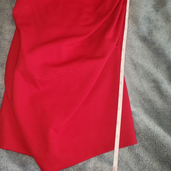 New nicole miller red ruched dress size petite small - Picture 7 of 7